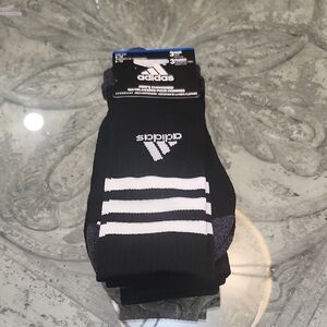 Adidas Aero.ready Cushoned Men's Black Crew Socks - 3 Pack
